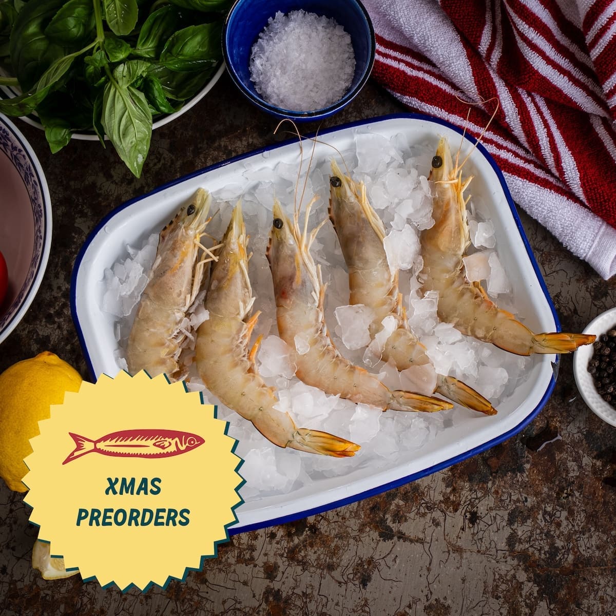 XMAS PRE-ORDER: Australian Banana Prawns (Extra Large) - 1kg