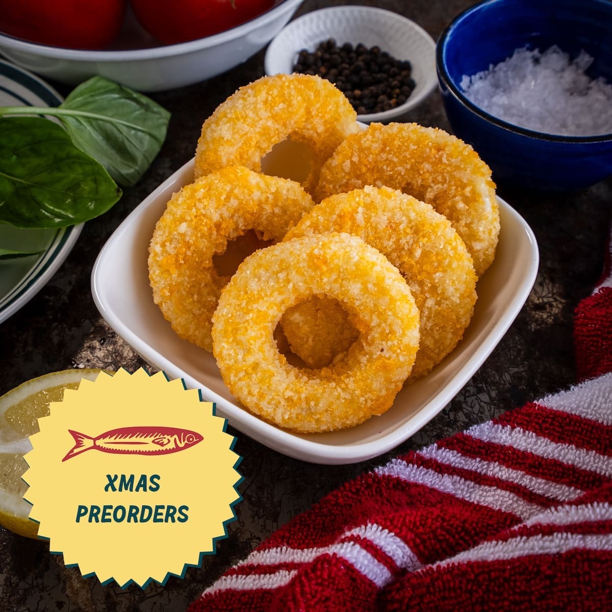 XMAS PRE-ORDER: Crumbed Squid Rings (1kg)